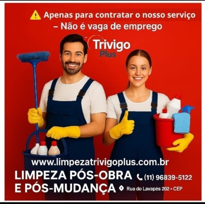 Terceirização  serviço de limpeza pós-obra 