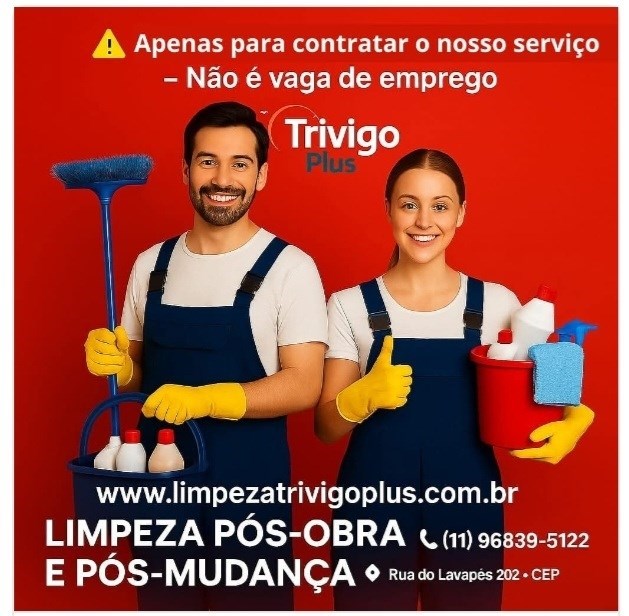 Terceirização  serviço de limpeza pós-obra 